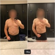 Bildjämförelse: En förändring på −8 kg